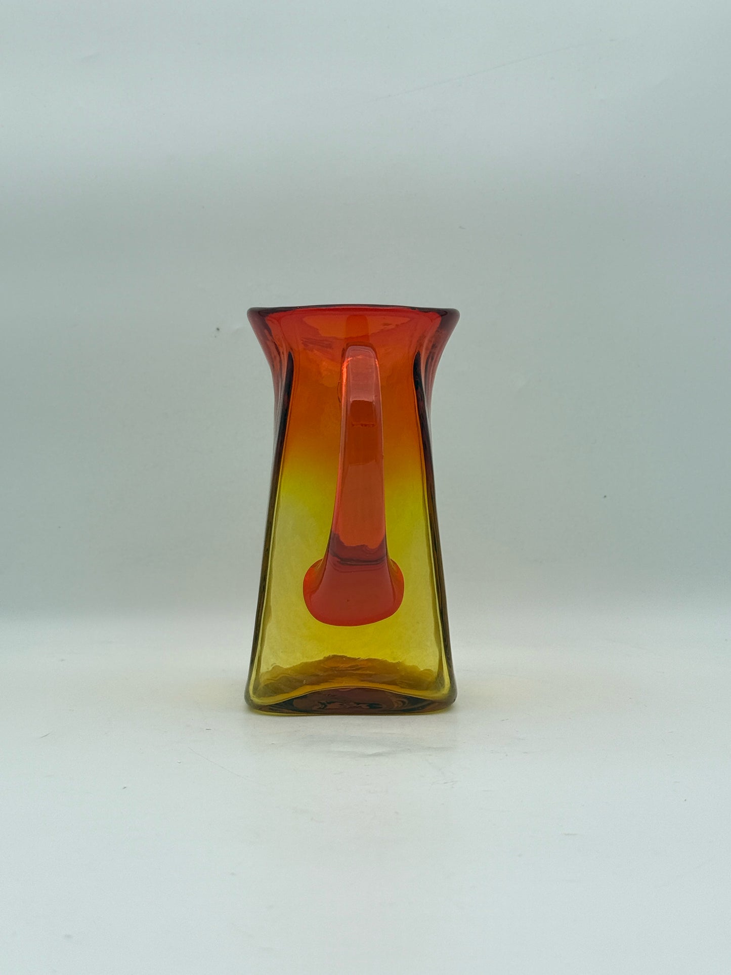 Vintage 1960's Blenko 603 Amberina Glass Pitcher By Wayne Husted
