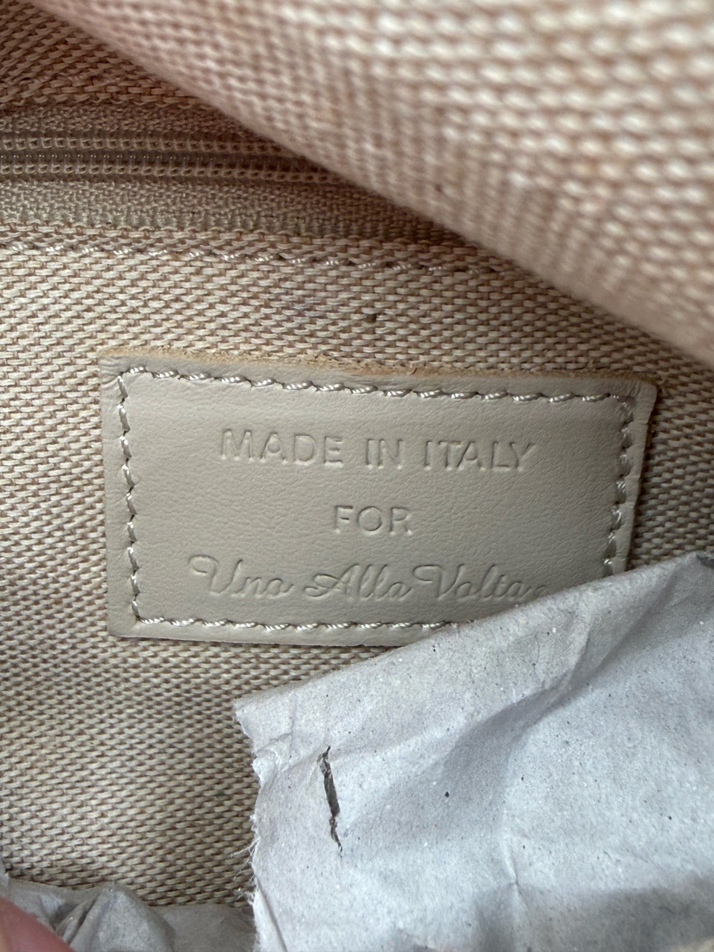 Una Alla Valta Brown Suede Clutch Made In Italy