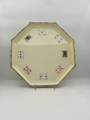 Vietri Playing Cards Octagonal Serving Tray Made In Italy