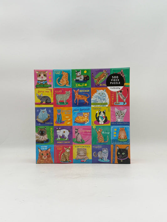 Mudpuppy Purrfect Portraits 500 Piece Puzzle