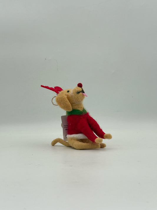 Golden Retriever Wool Christmas Ornament