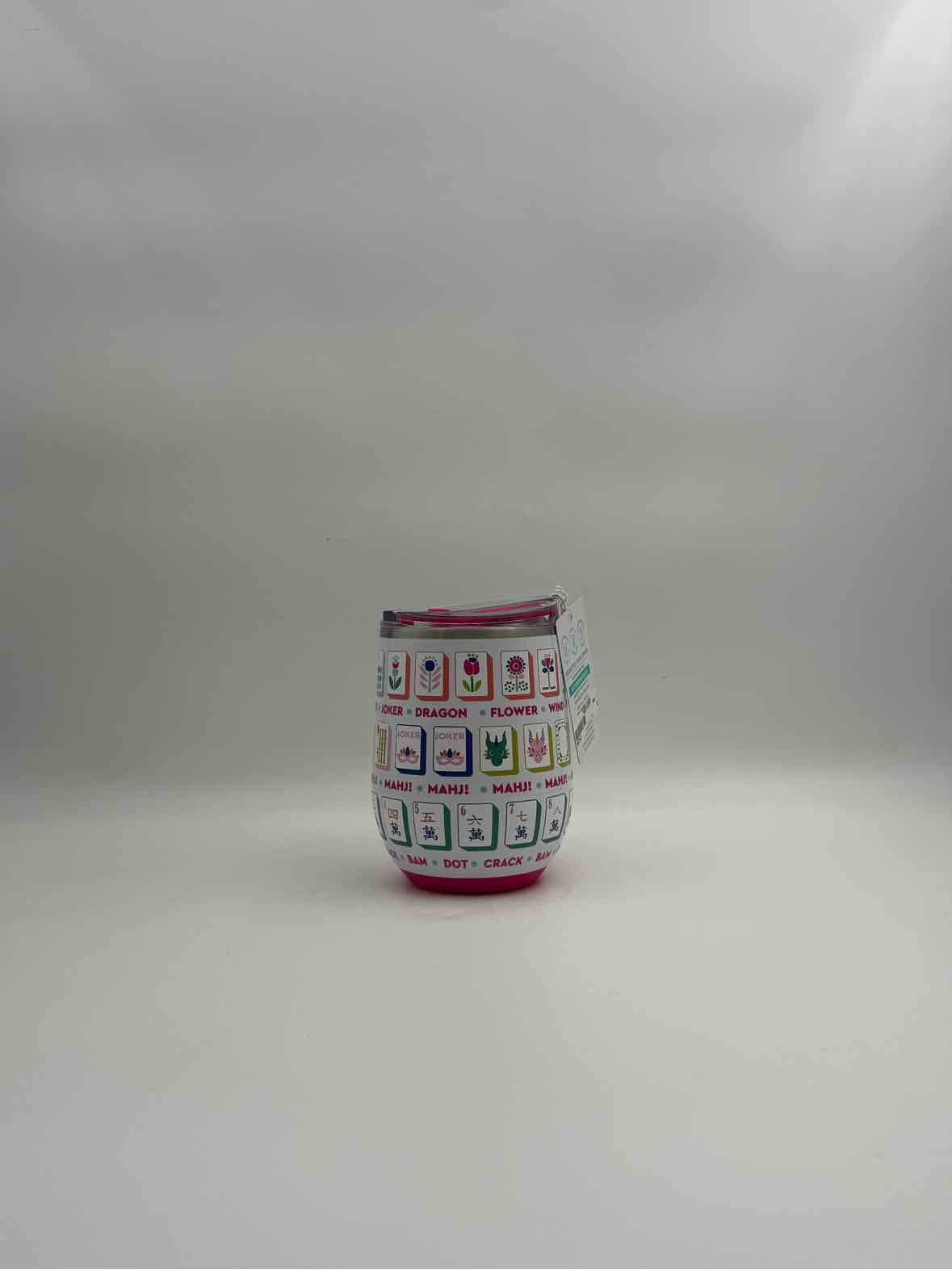 Mahjong Stemless Insulated Wine Cup 12oz Stainless Steel Tumbler