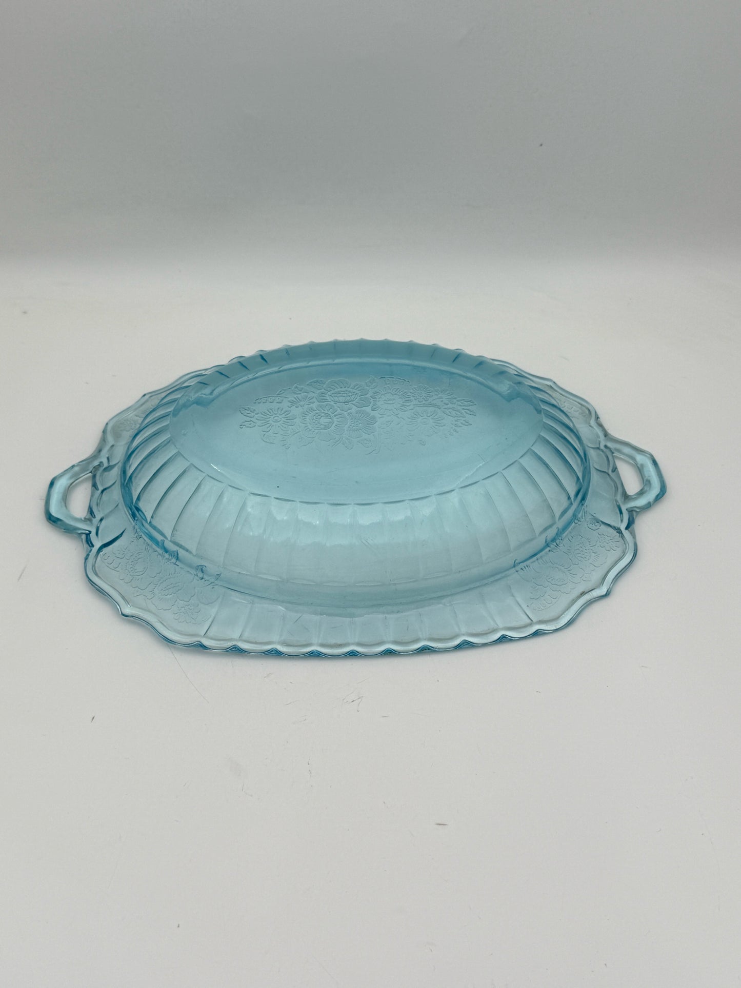 Anchor Hocking Mayfair Blue Vegetable Serving Bowl