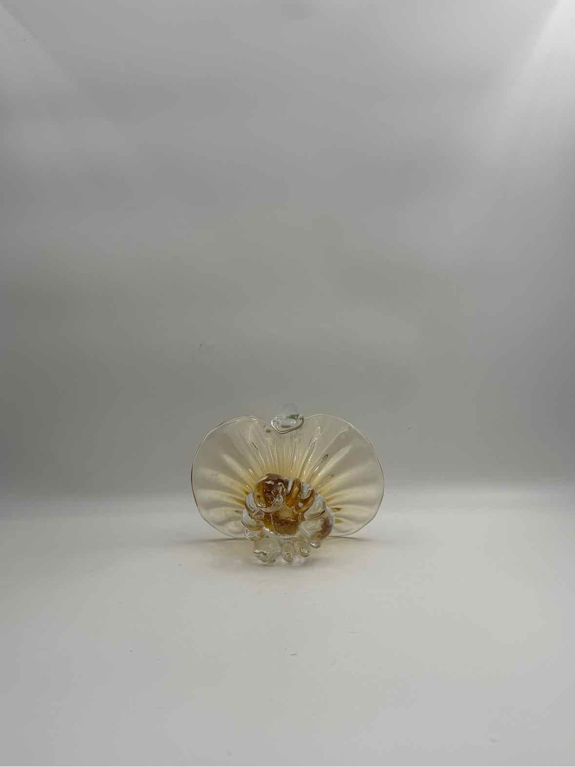 Vintage Yellow Glass Basket