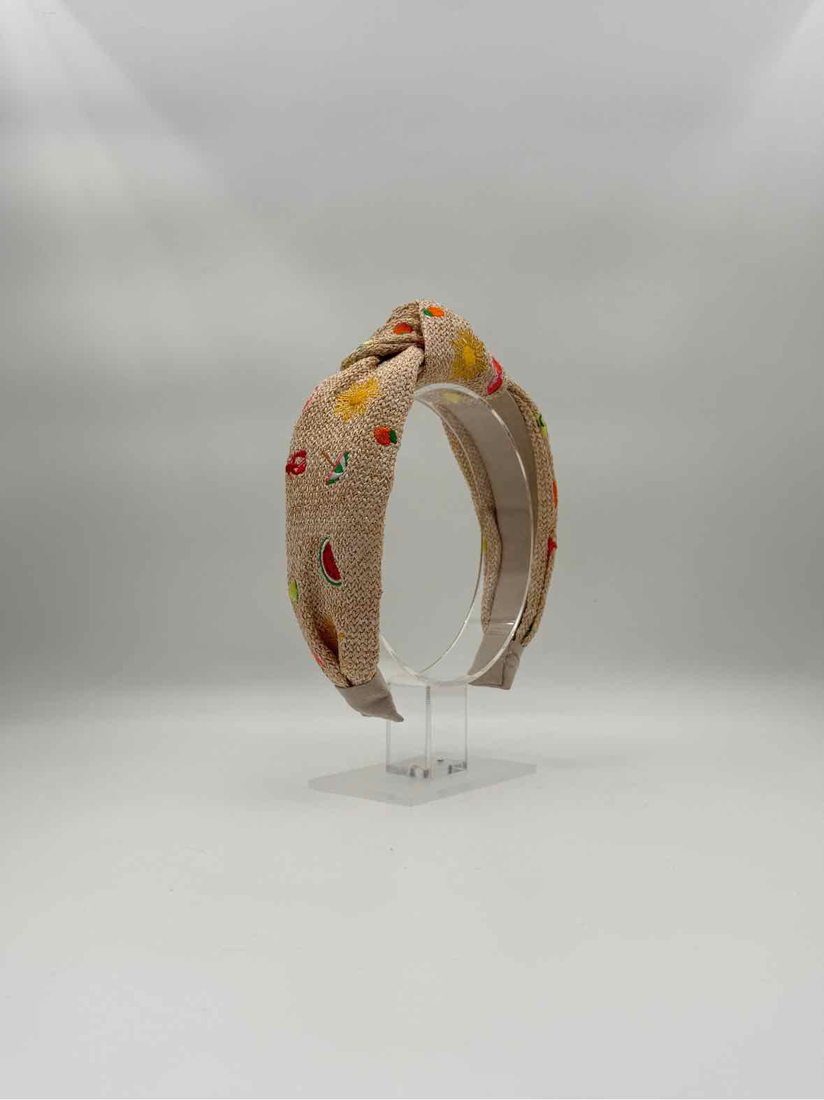 Calypso Knotted Fruit Print Beach Headband – Hair Accessory