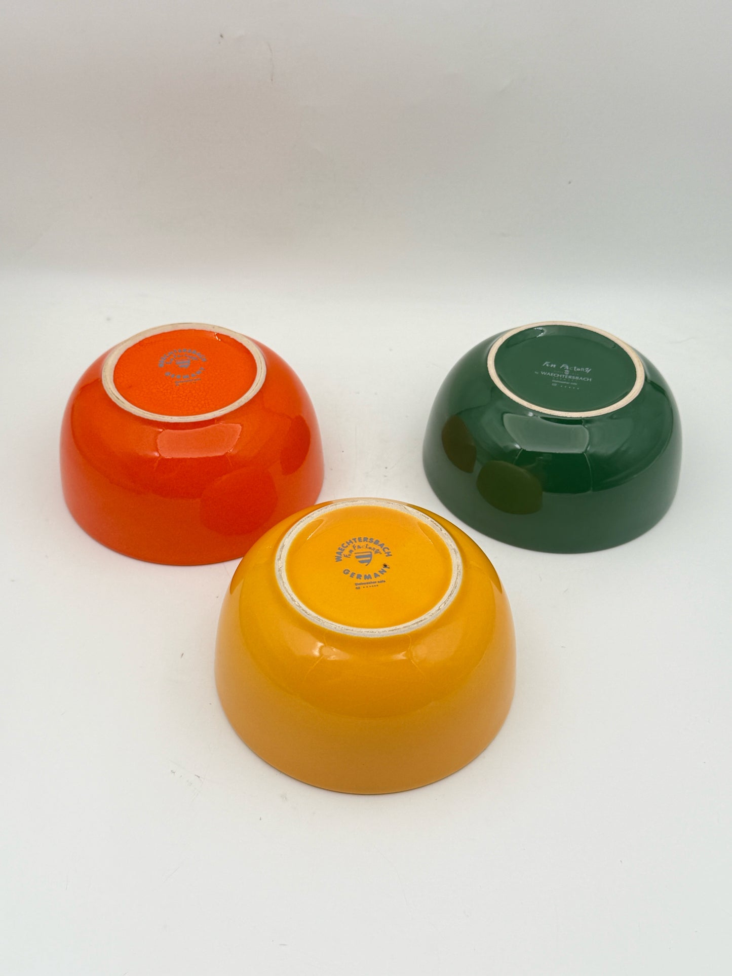 Waechtersbach Yellow Orange Green Bowls- Set Of 3