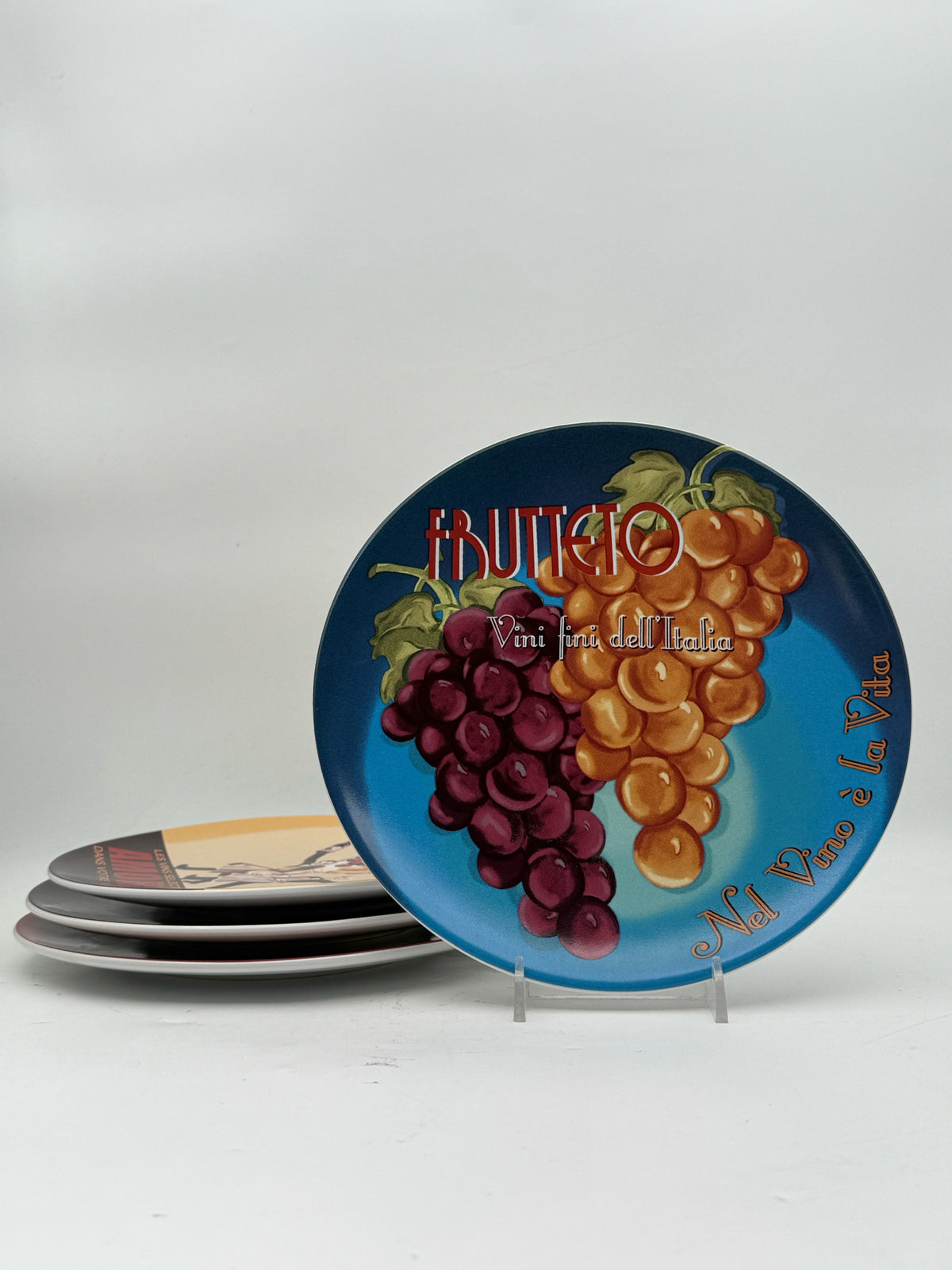 Pottery Barn "Wine Bar" Salad And Dessert Plates- Set Of 4