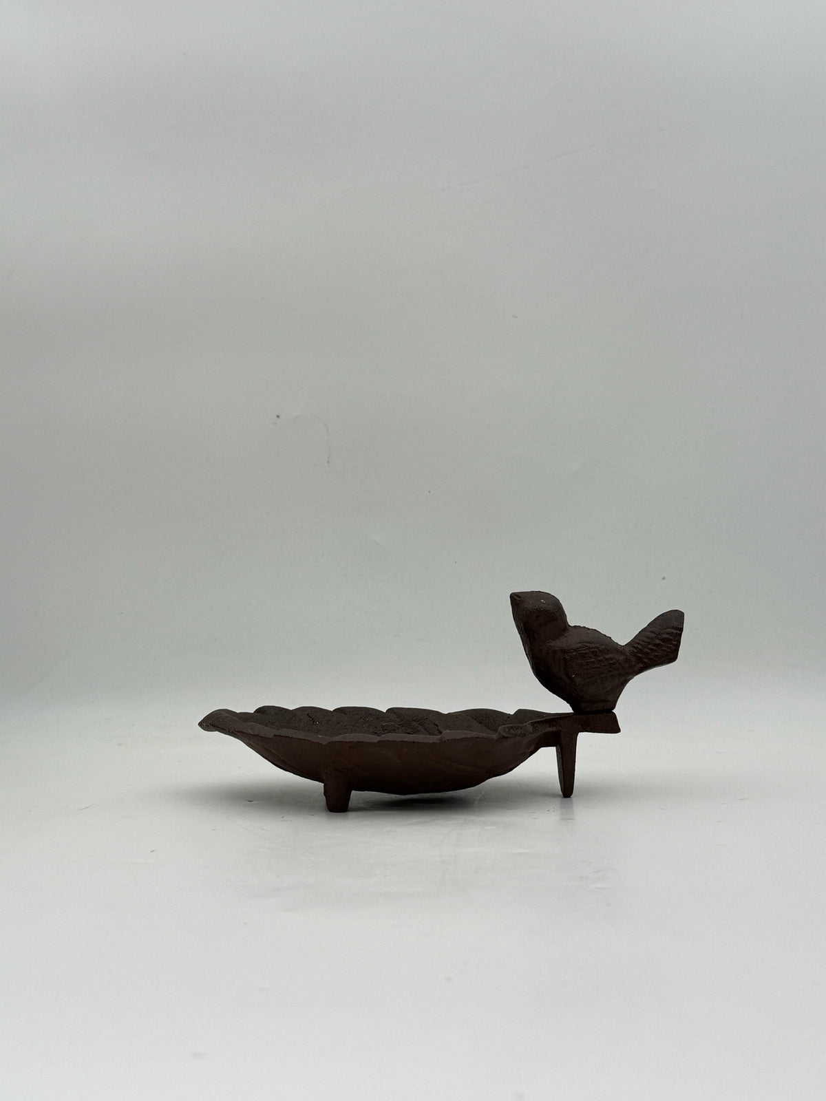 Metal Bird And Leaf Dish