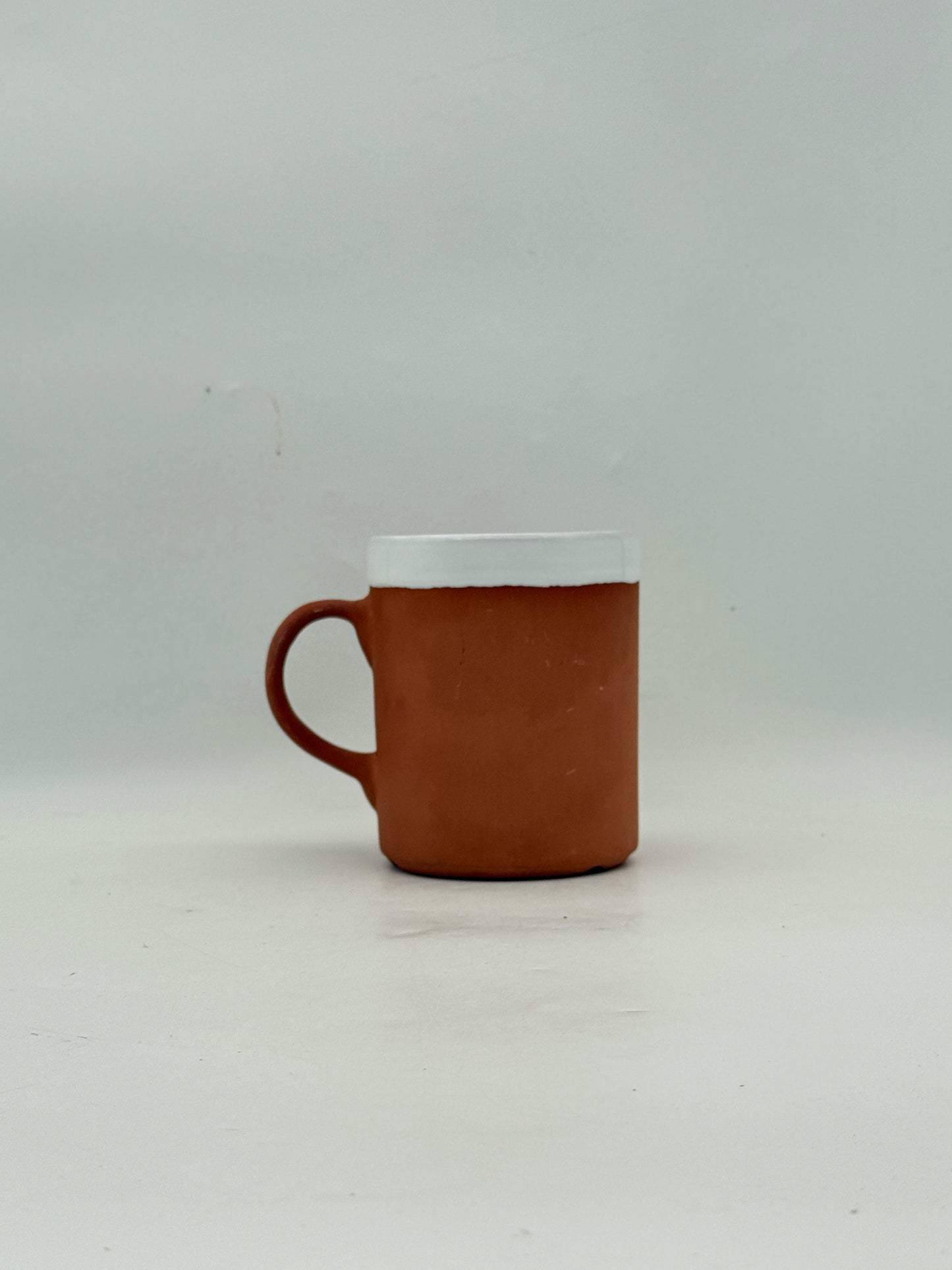 Romertopf White Rim Mugs- Set Of Four