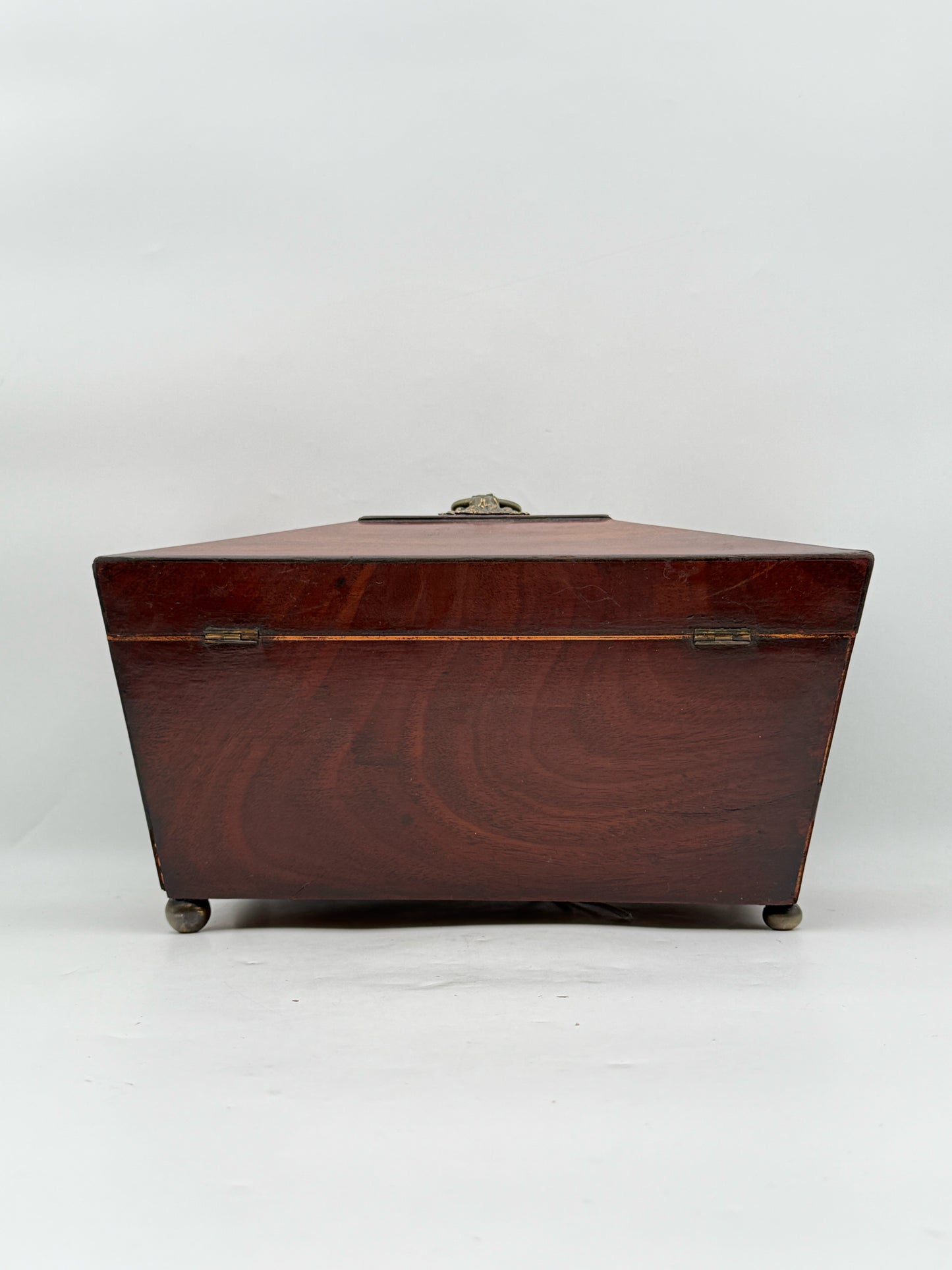 Antique Early 19th Century English Mahogany Tea Caddy