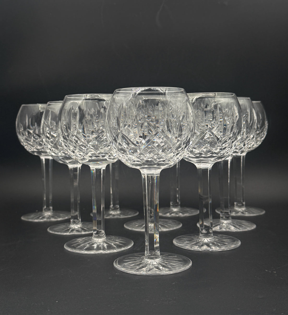 Waterford Lismore Balloon Glasses- Set Of 10