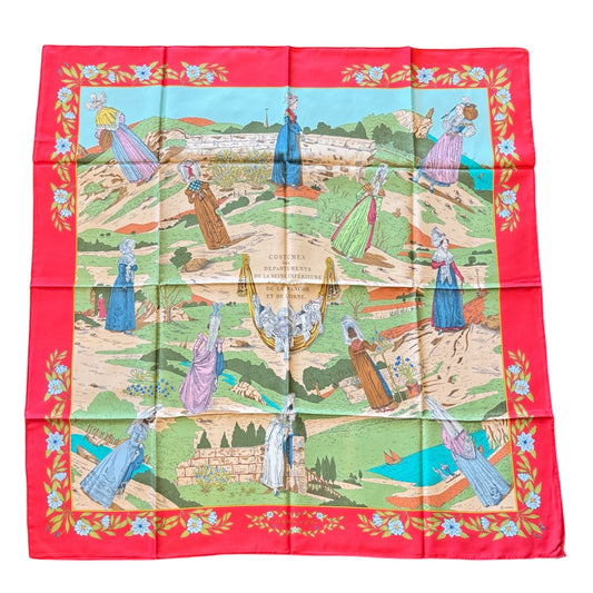 Hermès "Coiffes Normandes" Silk Scarf – Zoe Pauwels, 1992