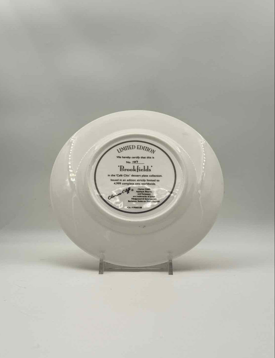 Clarice Cliff Brookfields Dessert Plate Wedgwood Cafe Chic England Art