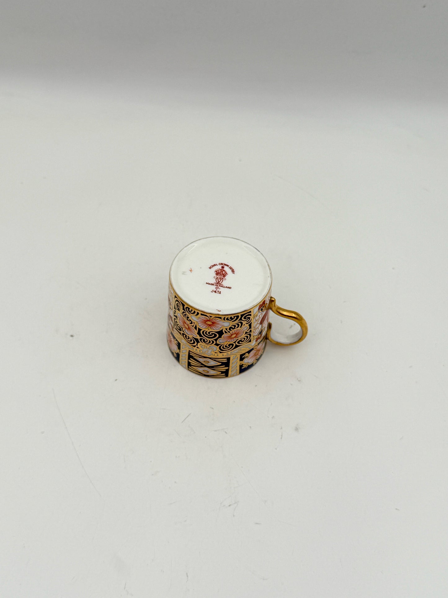 Royal Crown Derby Traditional Imari Demitasse Cups And Saucers- Set Of 6