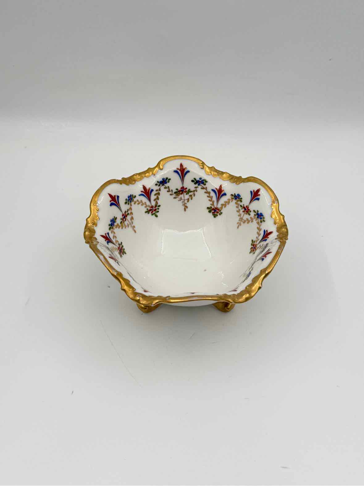 Handpainted Limoges Footed Bowl