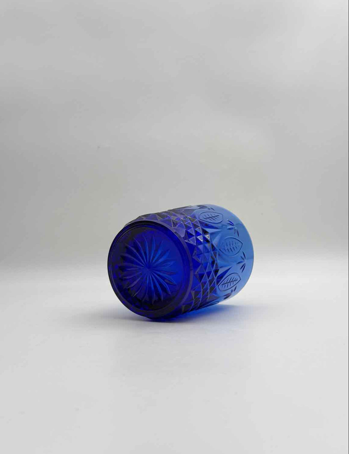 Avon Royal Sapphire Cobalt Blue Old Fashion Cocktail Glasses Set