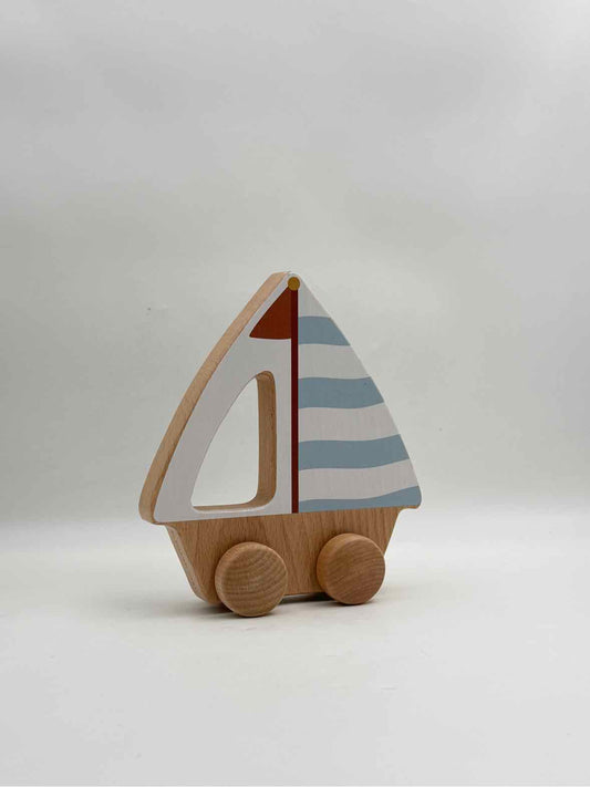 Elegant Baby Wood Sailboat Rolling Toy