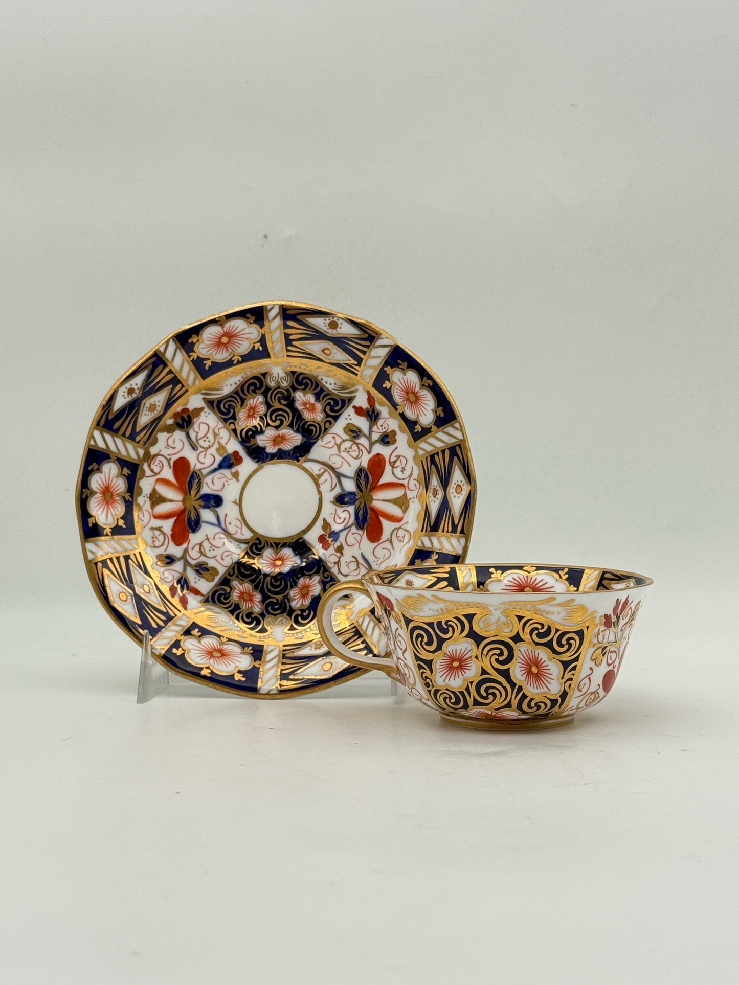 Royal Crown Derby Traditional Imari Teacups And Saucers- Set Of 2