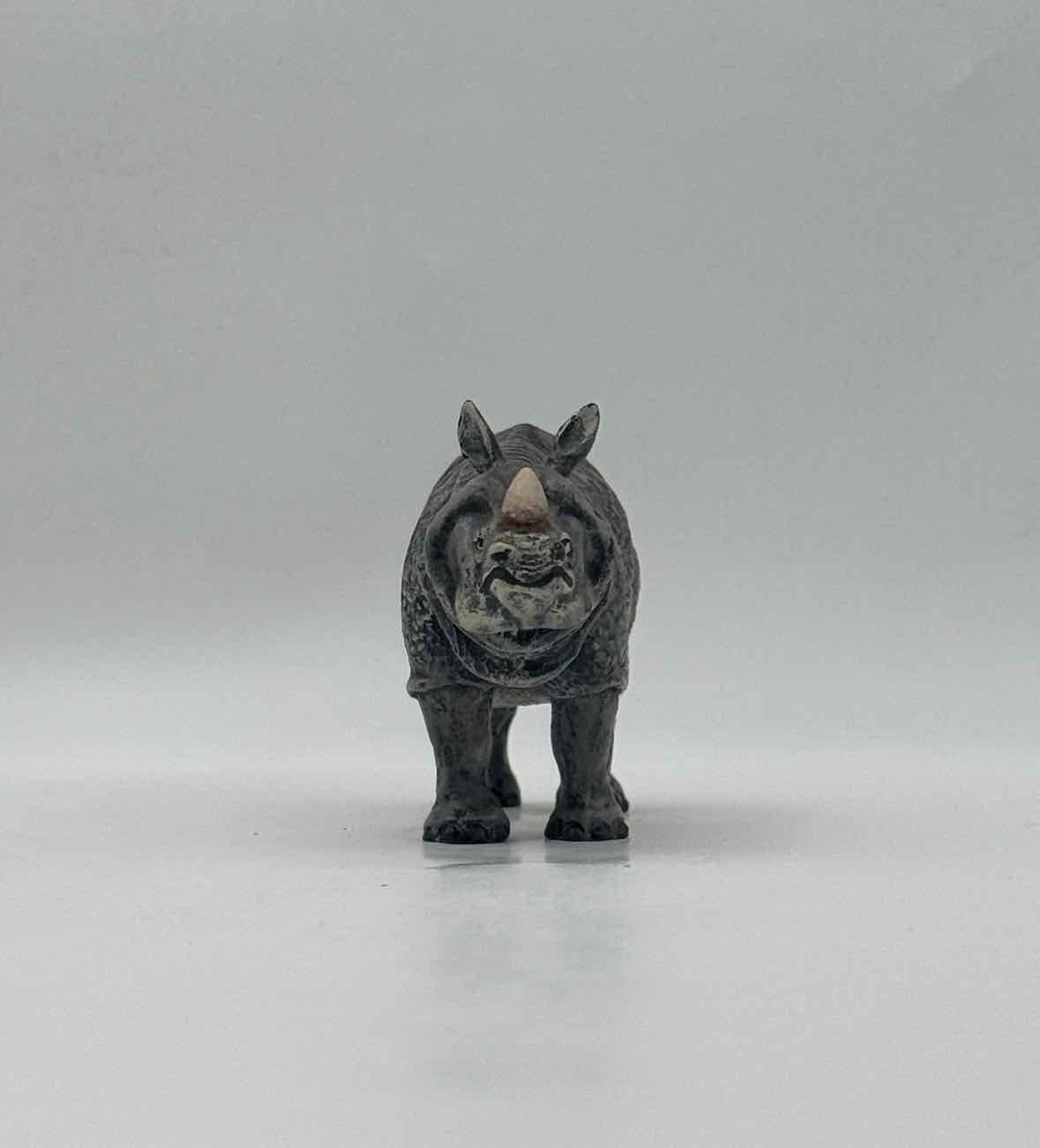 1900 Vienna Cold Painted Bronze Rhino Figurine