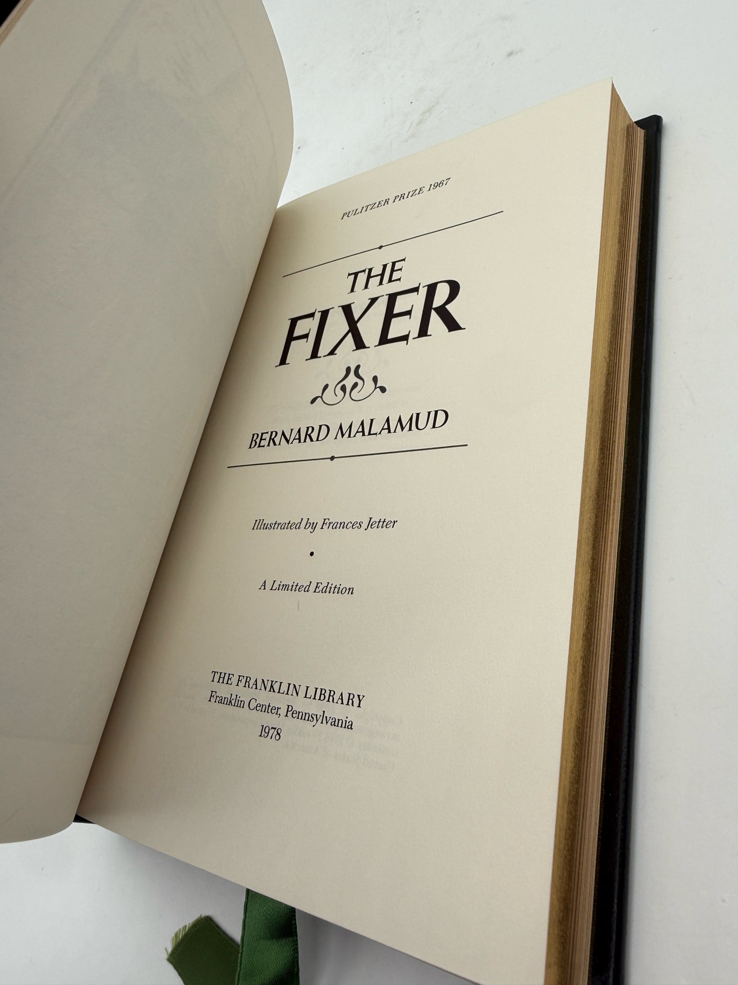Bernaud Malamud's "The Fixer" Hardcover Book- Franklin Edition