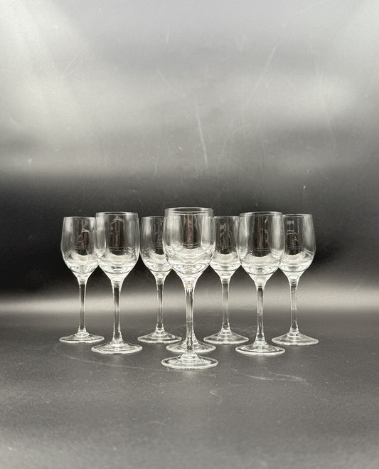 Set of 8 Rosenthal Cordial Glasses Clear Crystal Stemware
