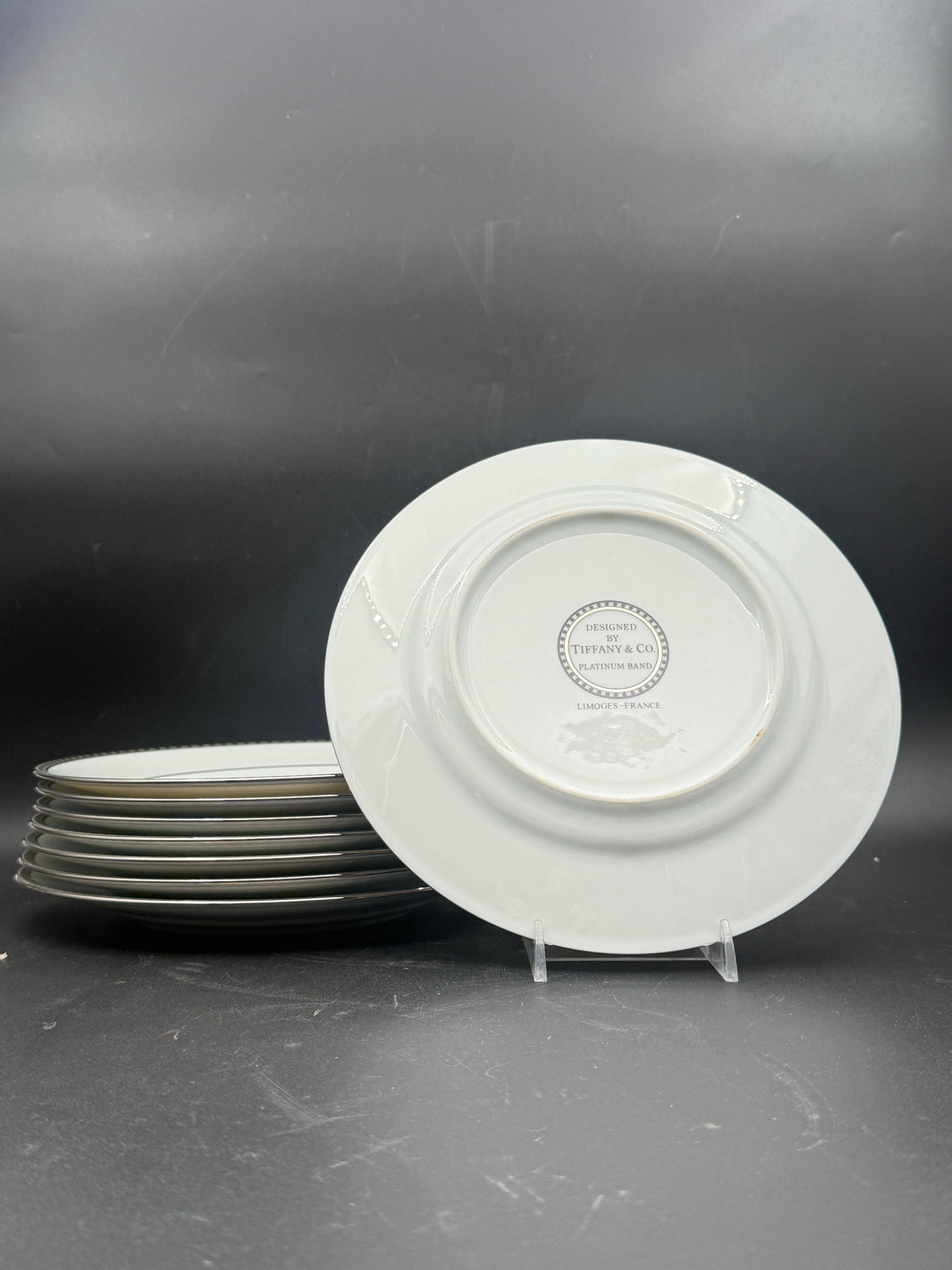 Tiffany & Co Platinum Band Dessert Set- 12 Pieces