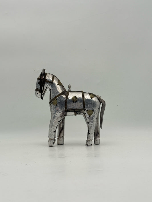 Vintage Moroccan Tin Decorative Horse Figurine