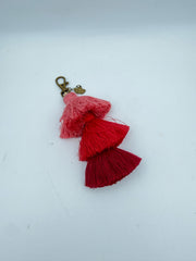 Pink And Red Tassel Bag Charm