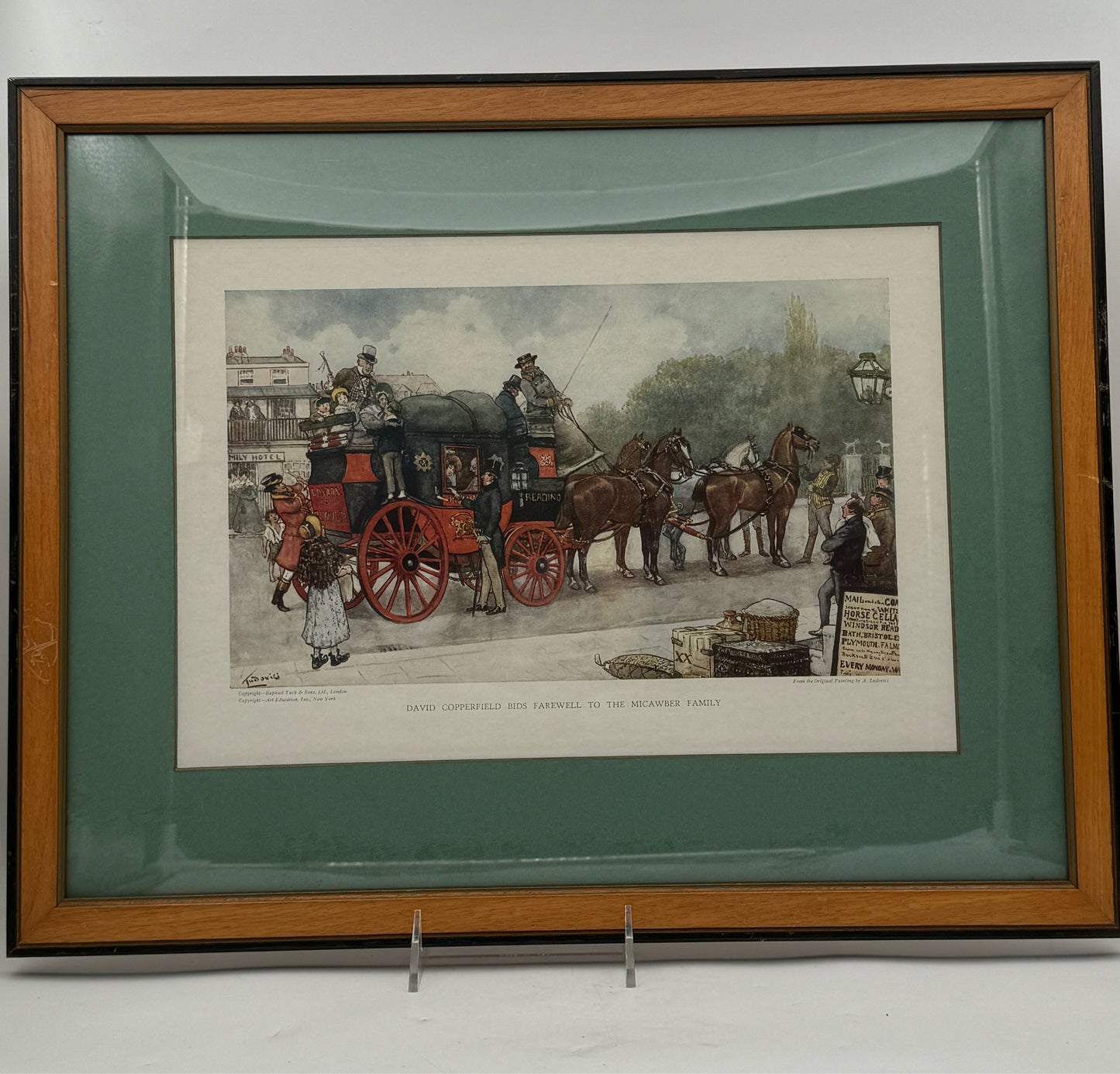 Ludovici Jr "David Copperfield Bids Farewell Micawber Family" Framed Print