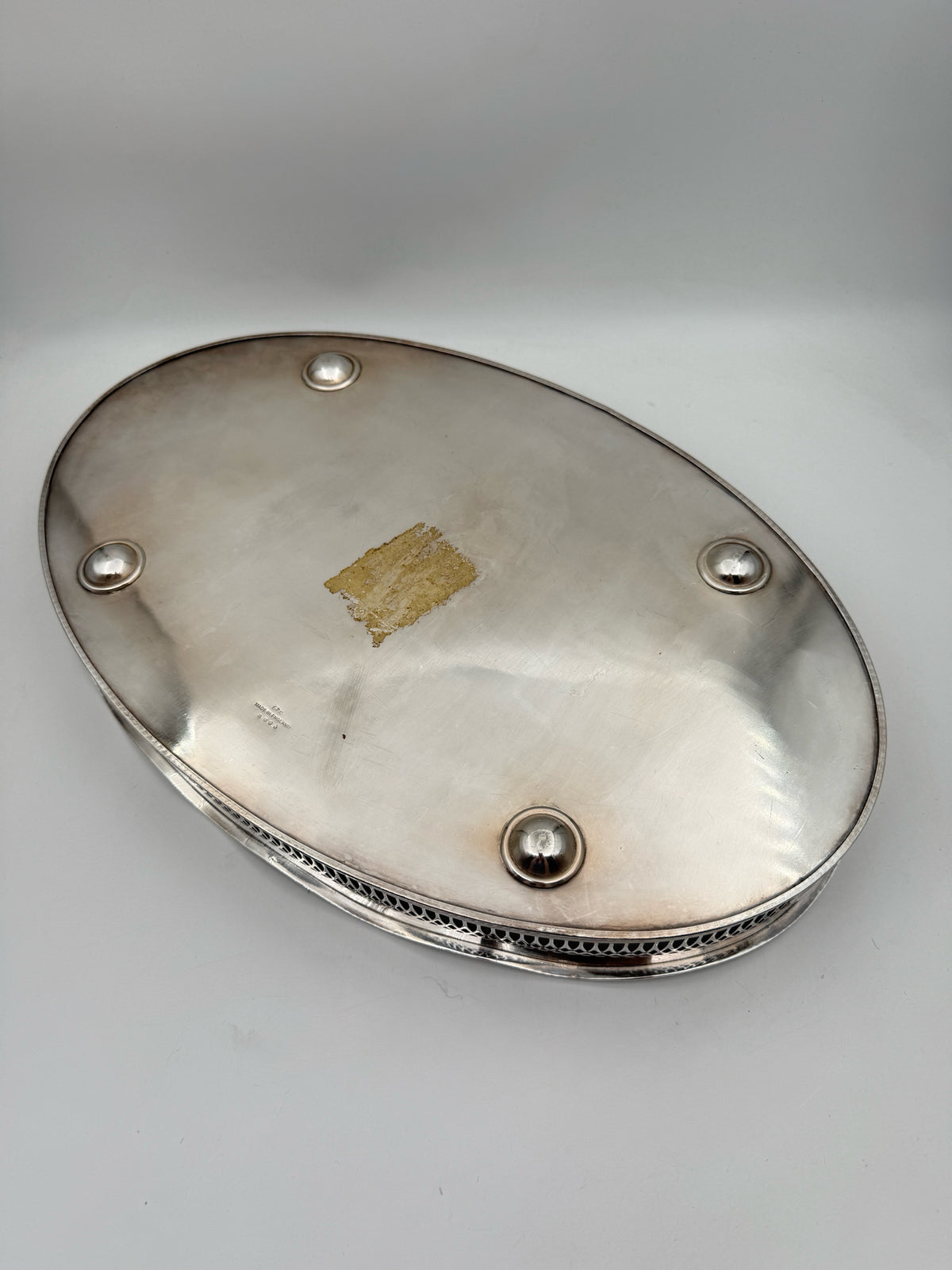 Silverplate Gallery Tray Made In England