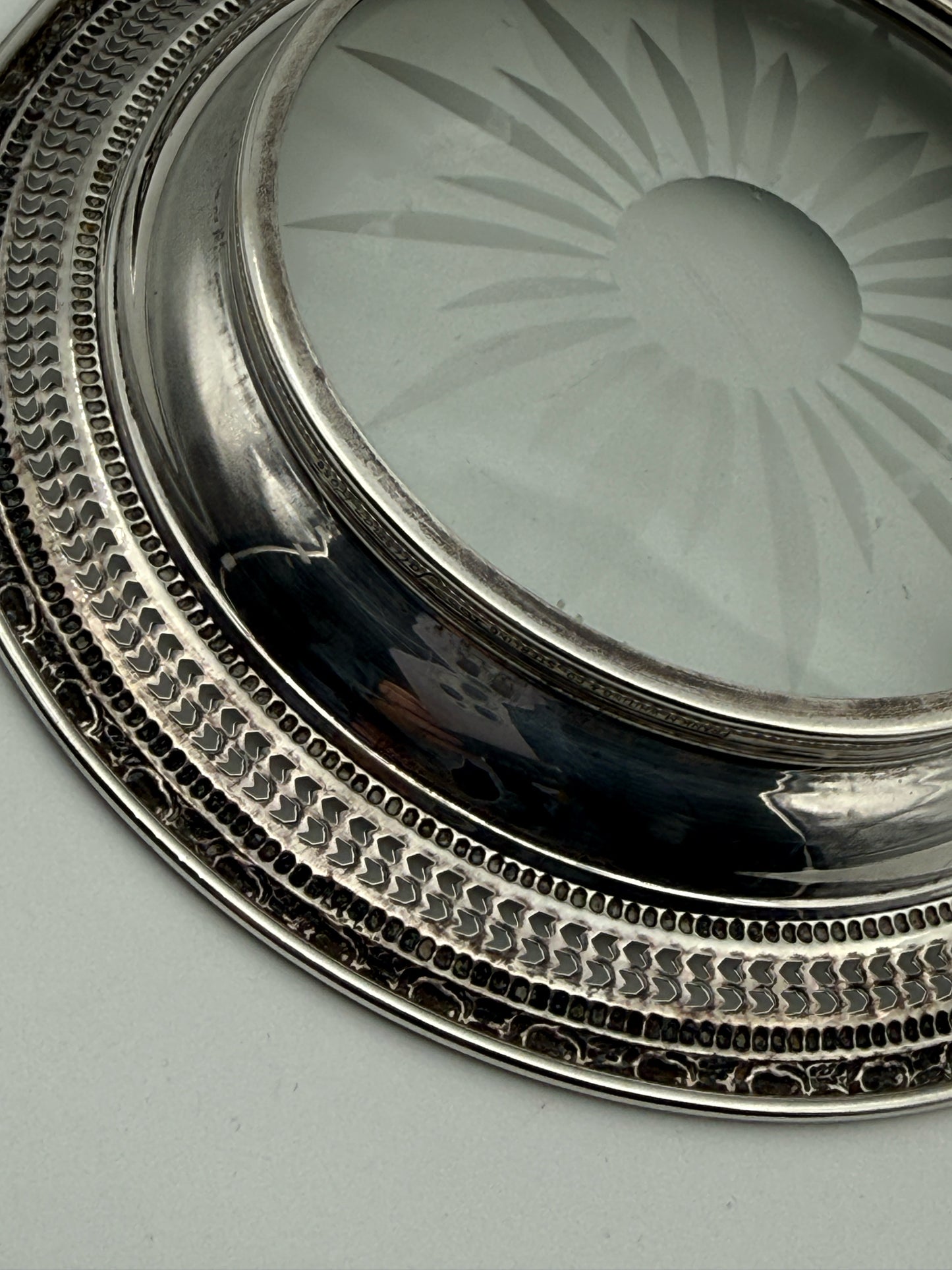 Frank Whiting Talisman Rose Sterling Silver Coaster