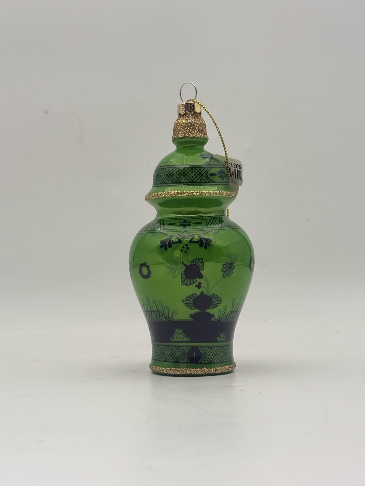 Green Glitter Urn Ornament
