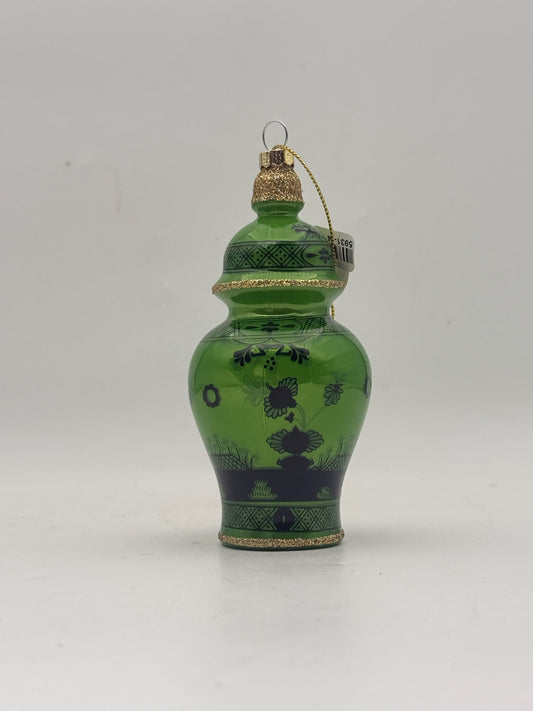 Green Glitter Urn Ornament