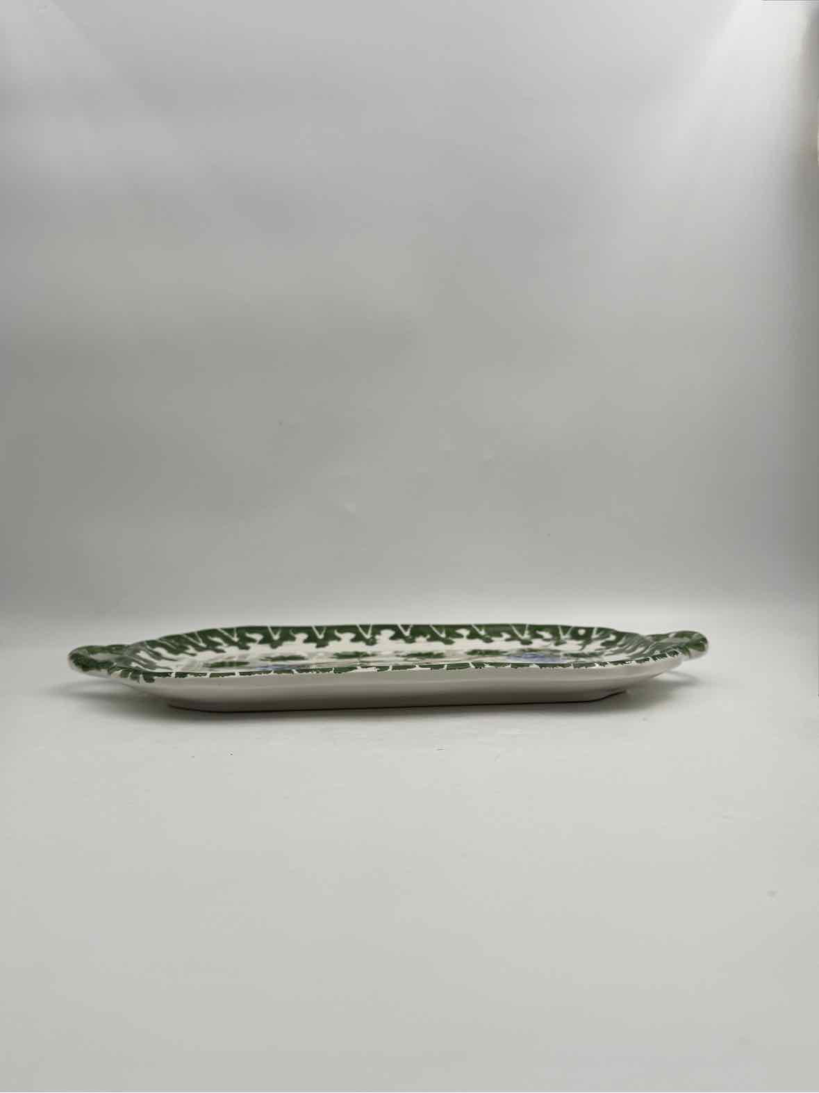 Zanolli Handpainted Grape Vine Ceramic Platter Made In Italy