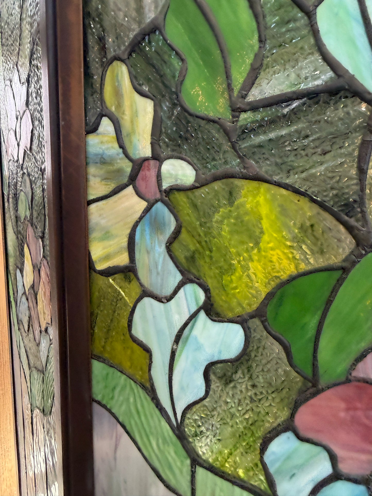 Tiffany Style Stained Glass Fireplace Screen