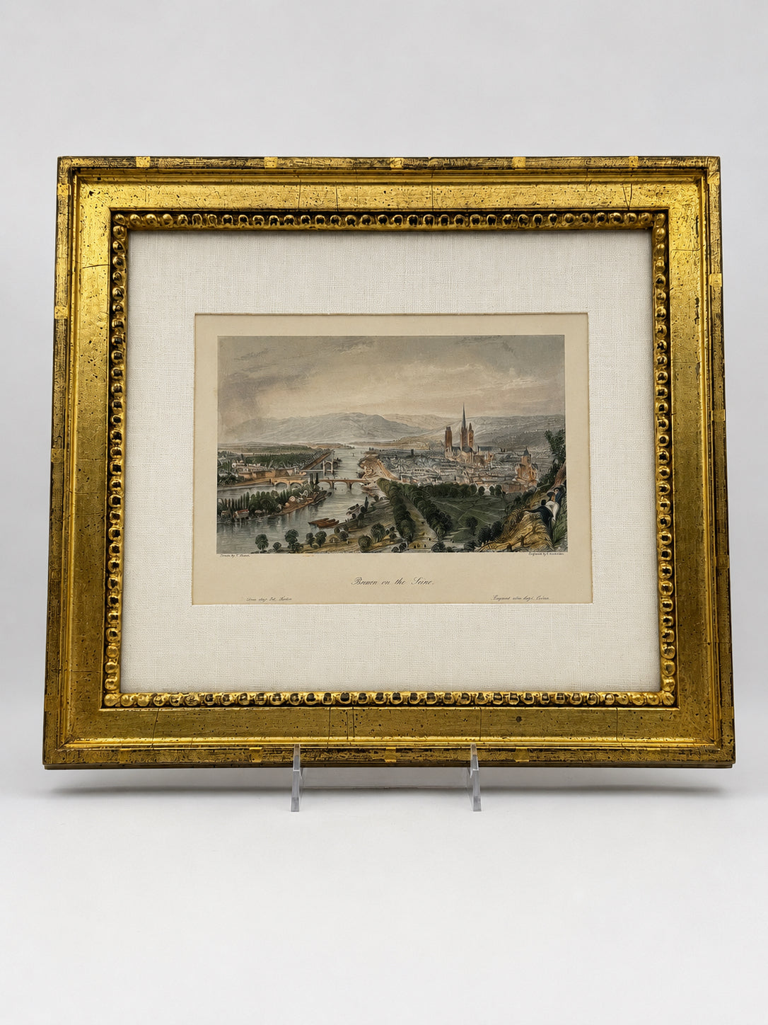 Hand Colored Set Of 5 European City Engravings