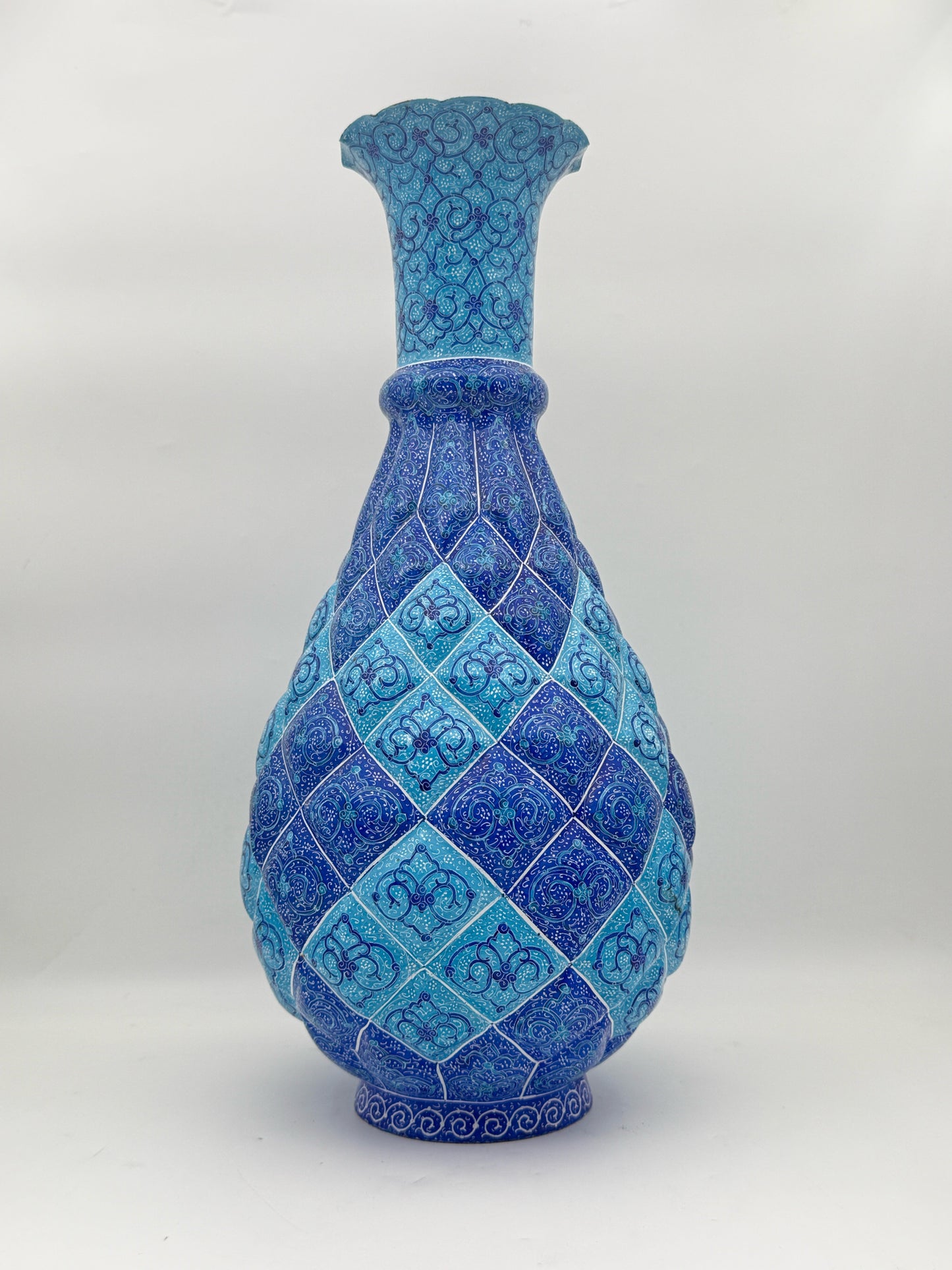 Kimia Amini Large Quilted Blue Persian Vase