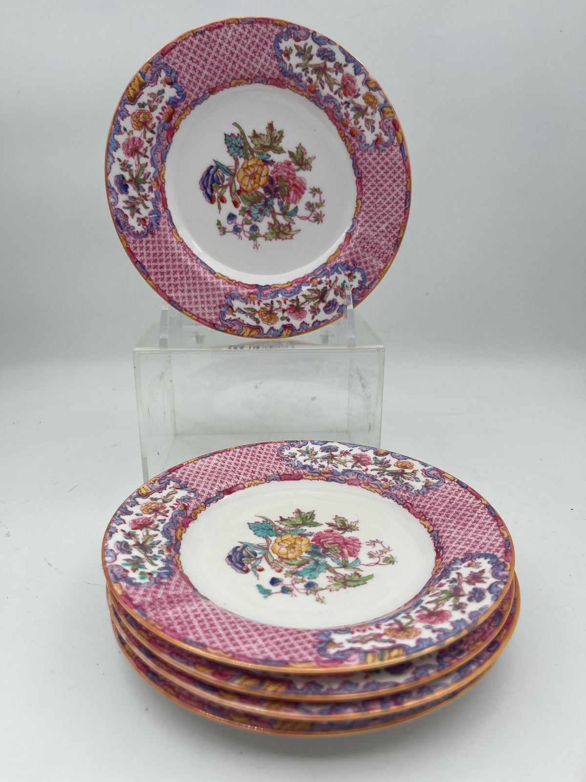 5 China Rose appetizer/dessert plates