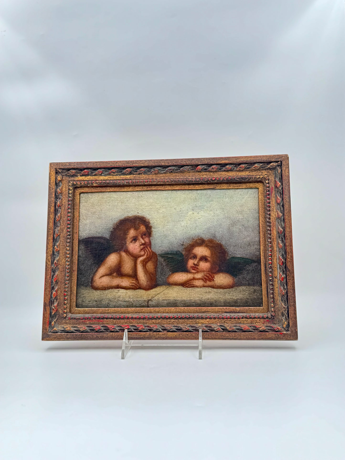 After Raphael “Cherubs” – Oil on Canvasboard – Framed