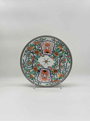 Japanese Pewter Rim Porcelain Bowl