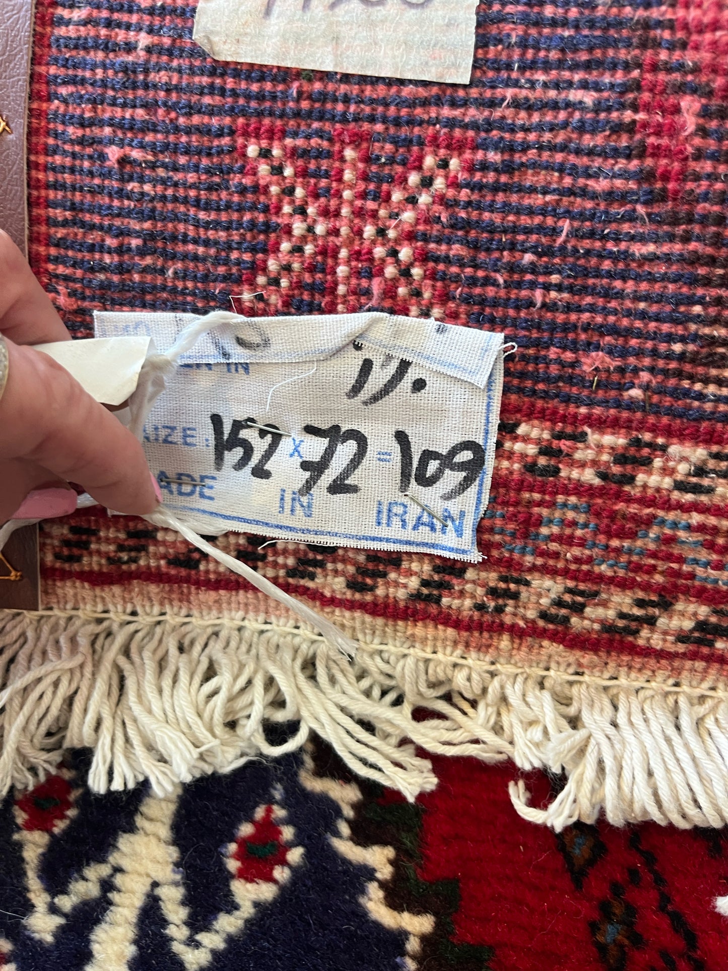 Vintage Shiraz Hand Knotted Wool Rug Tribal Persian Runner Carpet