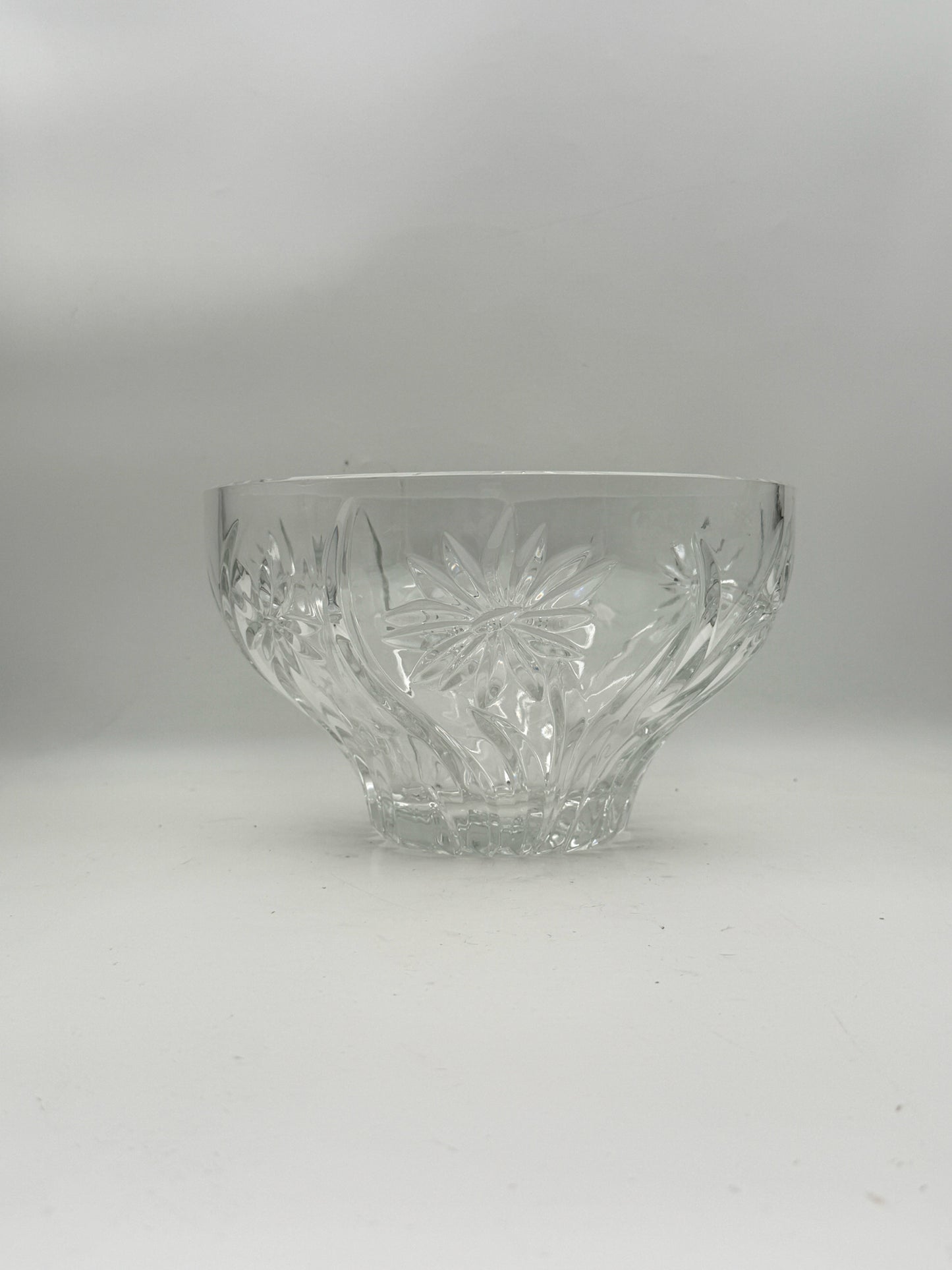 Flower Design Crystal Bowl