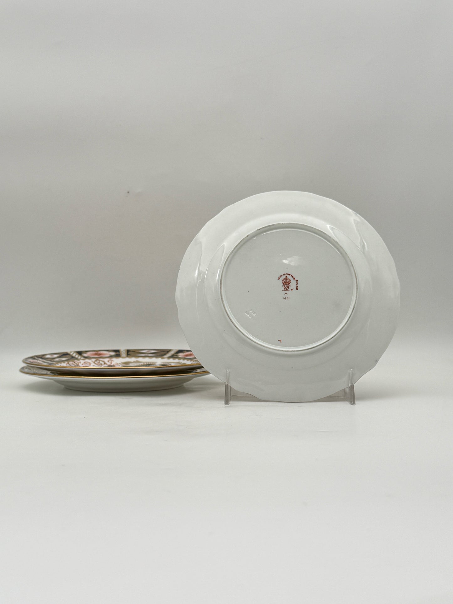 Royal Crown Derby Traditional Imari Bread And Butter Plates- Set Of 3