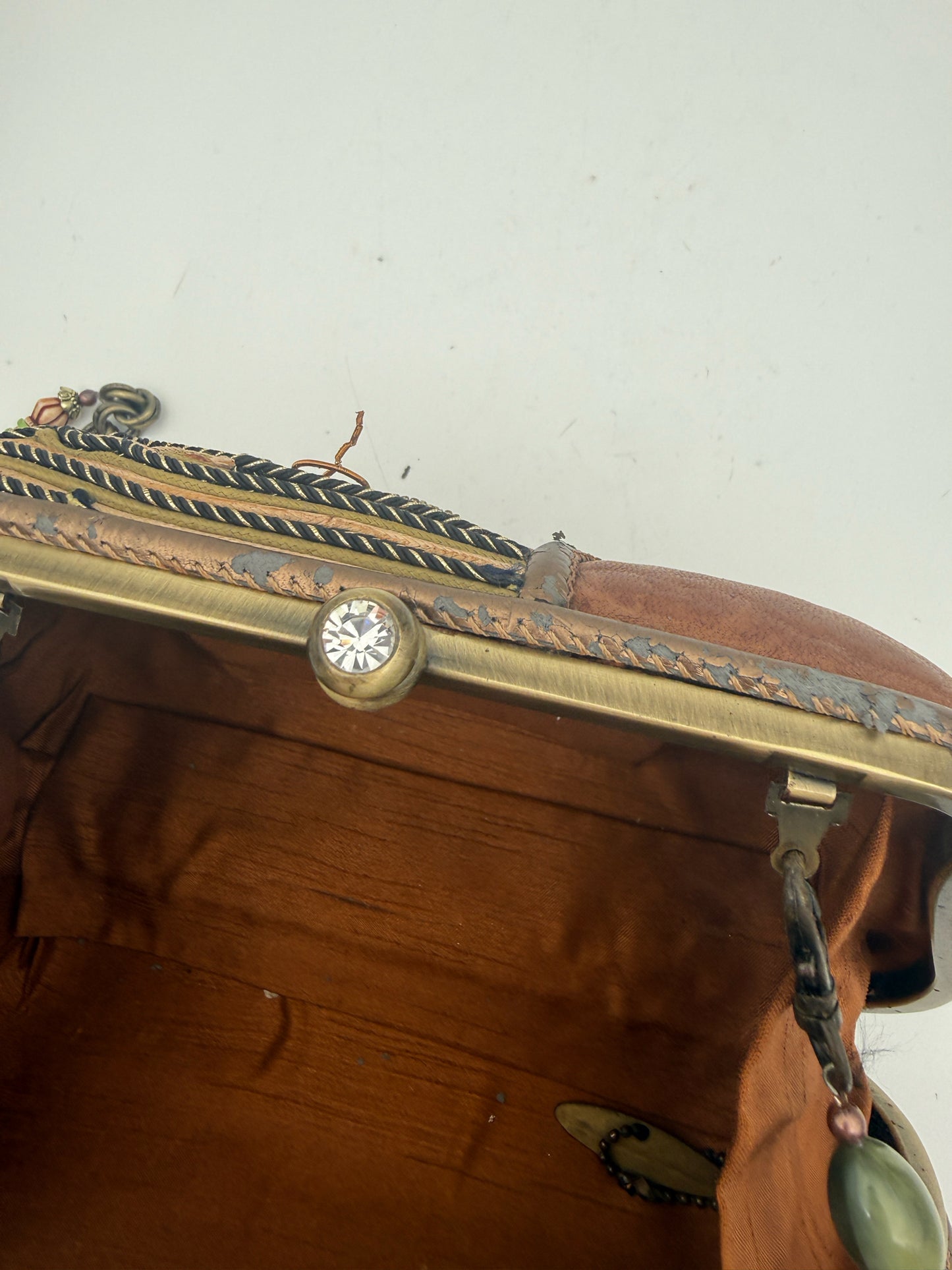 Mary Frances Convertible Clutch/Purse With Champagne Bottle Detail