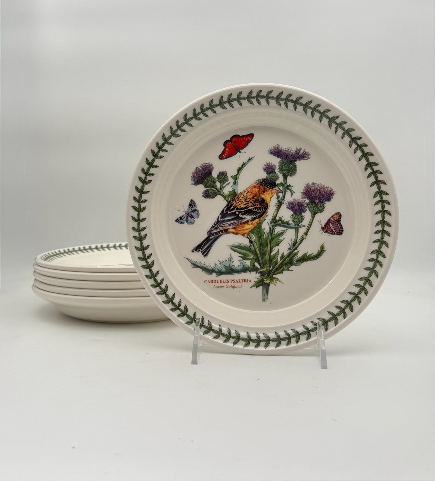 Portmeirion Botanic Garden Birds Dessert Plates- Set Of 6