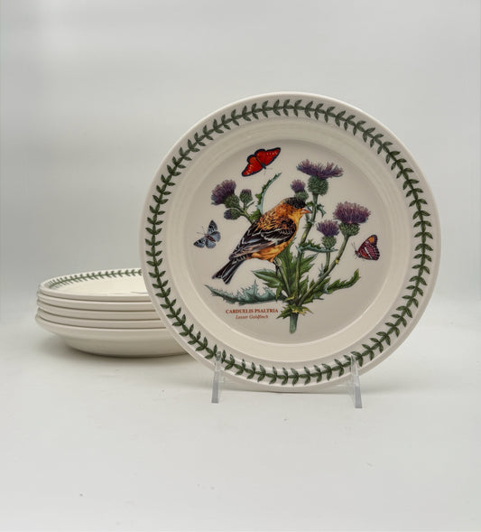 Portmeirion Botanic Garden Birds Dessert Plates- Set Of 6