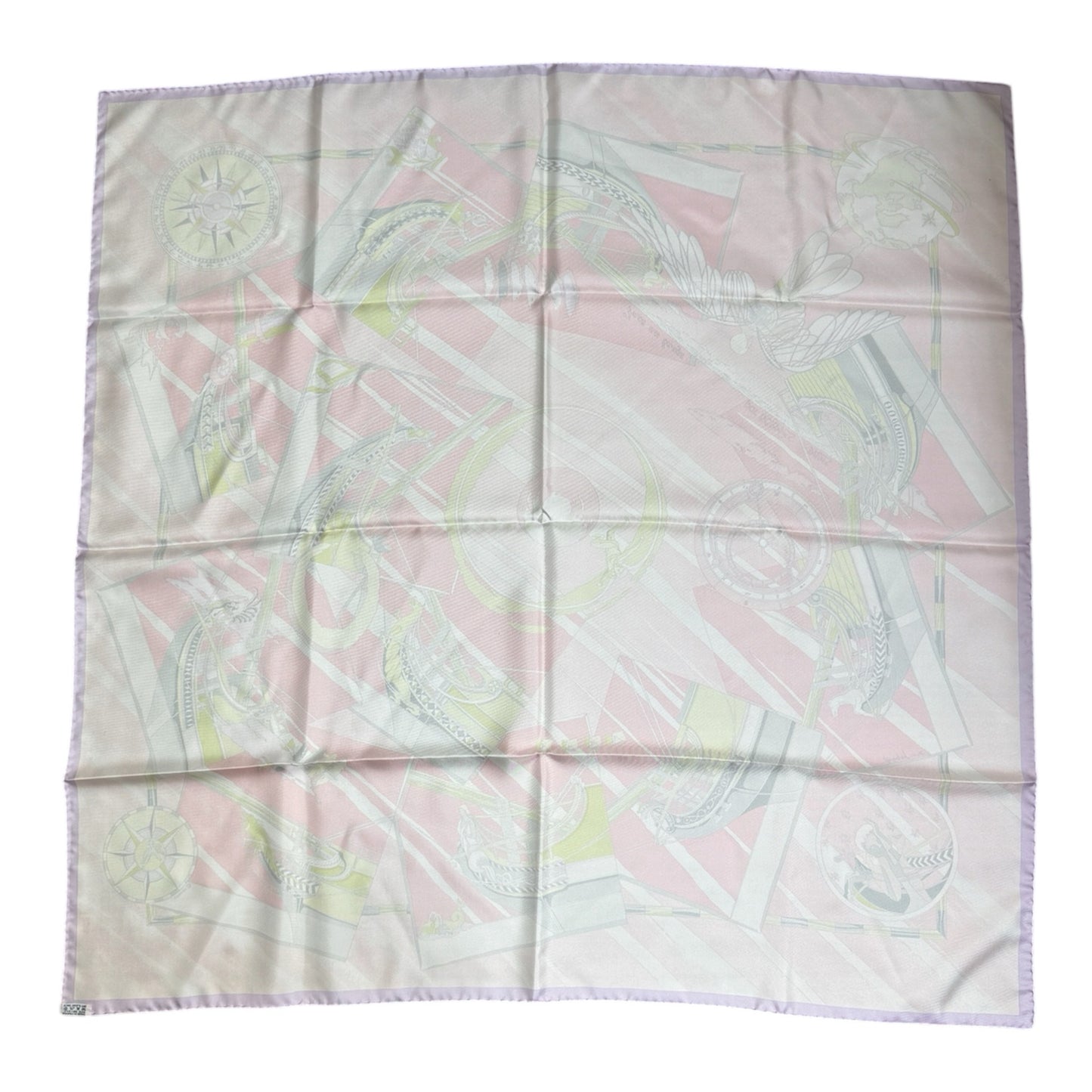 Hermes Face Au Large Silk Scarf