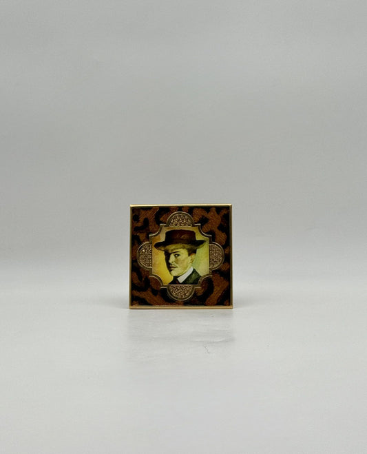 Jay Strongwater Animal Print Enamel Frame with Gold Swarovski Crystals