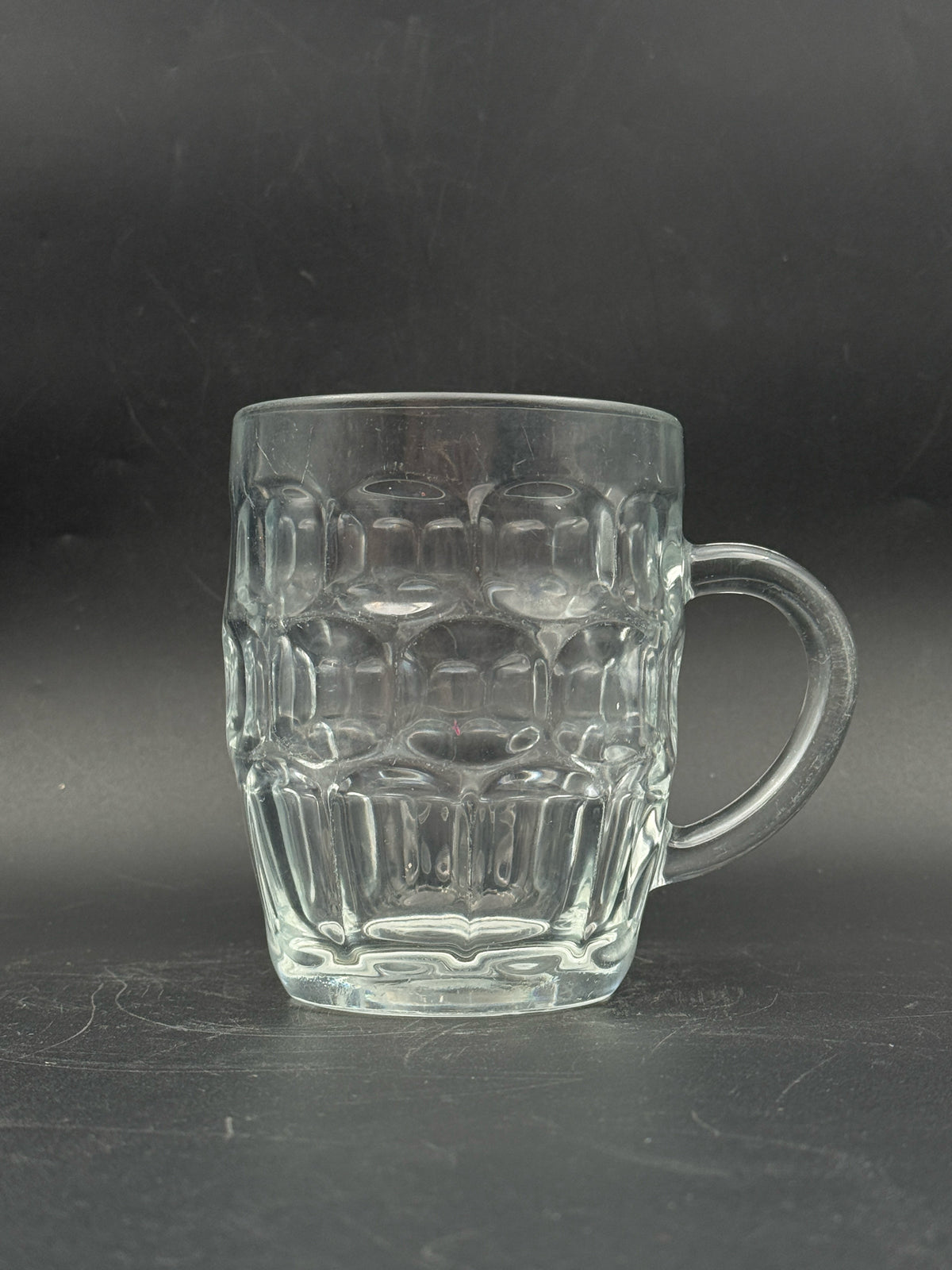 Arcoroc "Brittania" Dimpled Glass Beer Mugs- Set Of 5