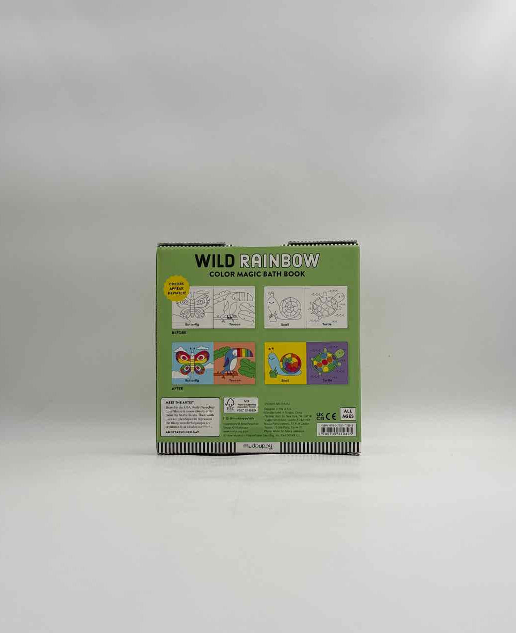 Wild Rainbow Color Magic Bath Book for Babies Toddlers Bath Toy 